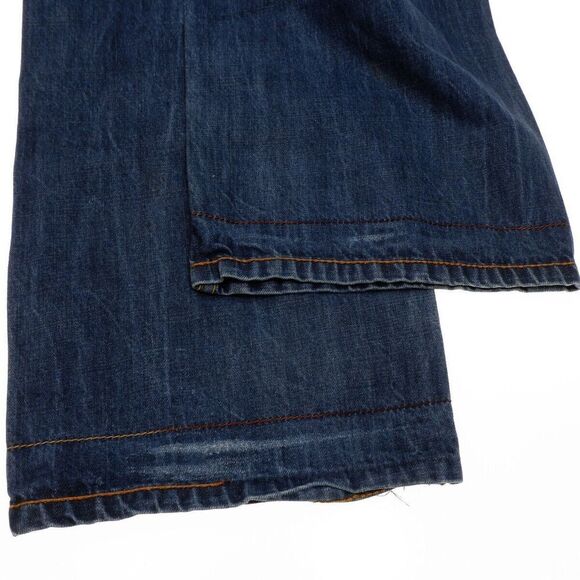 Rocawear Jeans Mens Size 38 Measures 37x32 Dark Blue Embroidered Cotton Denim - Picture 8 of 16